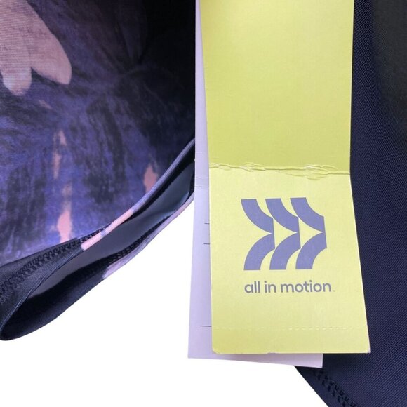 All in Motion Rashguard Top M-XL Black Floral Beach Shirt Stretch - Picture 7 of 9